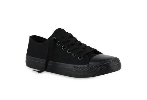 VAN HILL 841314 Sneaker Damen Sneaker Low Schnürer Bequeme Basic Stoff Freizeit