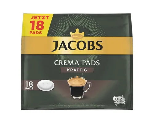 JACOBS Kaffee Crema Kräftig, 18 Pads