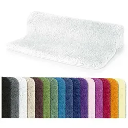 Spirella Badteppich Badematte Mikrofaser Hochflor 70x120 cm - Flauschige Badematte mit rutschhemmender Unterseite, ideal für Fußbodenheizung. Waschbar bei 40°, schnell trocknend und vielseitig einsetzbar für ein angenehmes Laufgefühl in jedem Raum.