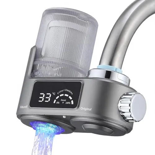 HOMELODY Wasserfilter Wasserhahn mit LED Anzeige