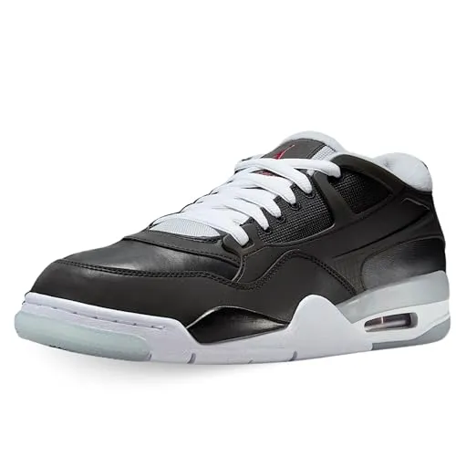 Air Jordan 4 RM Men's Shoes (FQ7939-004, Black/White), Schwarz/Wolf Grau/Weiß/Feuerrot, 44 EU