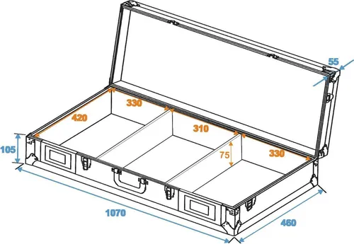 Universal-Konsole DIGI-2 2xCD/1xM-12 schwarz - Musikstudio Bühne und DJ Equipment - Vielseitige Konsole für DJs mit Platz für 2 CD-Player und 1 Mixer, perfekt für kreative Performances.