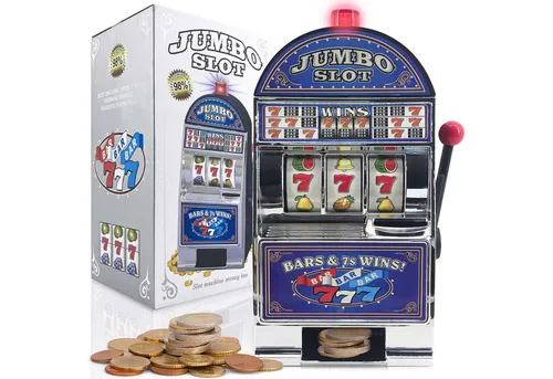 Goods+Gadgets Spardose Einarmiger Bandit - Spardose und Glücksspiel-Automat in einem! Erleben Sie echtes Casino-Feeling mit Sound- und Lichteffekten, ideal zum Sparen oder als Dekoration.