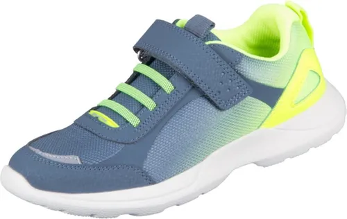 Superfit Jungen Rush Sneaker, Blau Gelb 8090, 37 EU - Sneaker mit herausnehmbarer Einlegesohle aus chromfreiem Leder und atmungsaktivem Textilfutter für ein optimales Fußklima. Reflektierende Details sorgen für bessere Sichtbarkeit.