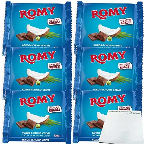 Romy Milchschokolade mit Kokoscreme Füllung 6er Pack von usy