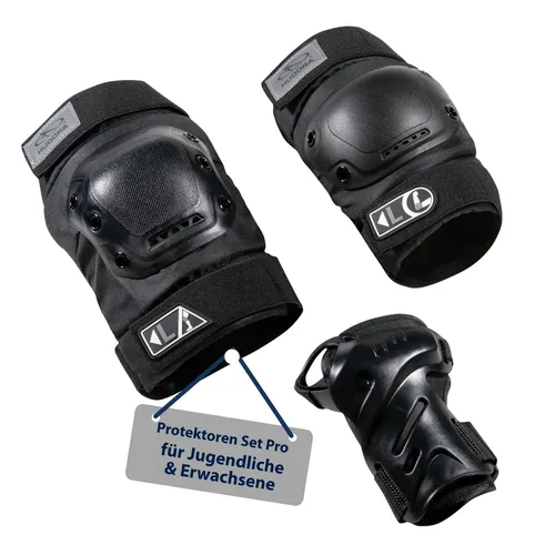 HUDORA Protektoren-Set Pro Größe XL schwarz E-Scooter Skateboard Scooter - Neu