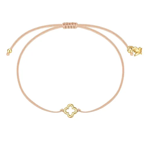 Glanzstücke München Damen Armband Kleeblatt aus Edelstahl in gelbgold