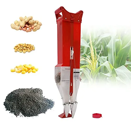 RibasuBB Automatikpflanzer, Handheld Garten Metall Präzision Sämaschine Gemüse Manuell Einstellbar Pflanzer, 1.1 Kg Kapazität Der Saatbox