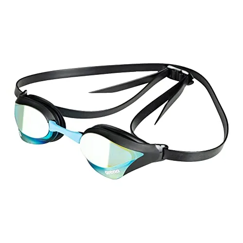 arena Cobra Core Swipe Mirror Unisex-Wettkampfbrille - Schwimmbrille für Wettkampfschwimmer mit innovativer Anti-Beschlag-Technologie und UV-Schutz. 5 austauschbare Nasenstege für perfekten Sitz und Komfort.