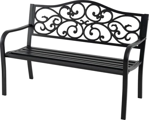 GOPLUS Gartenbank Metall 2-3 Sitzer