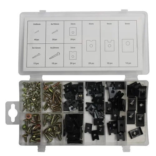 Normex Qualitäts-Werkzeuge Karrosserie-Klemmensatz Sortiment 170-tlg. 14-160