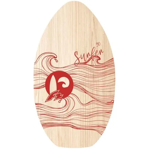 F2 Skimboard Skim Board Wood Surfer 90cm Rot 2024/25