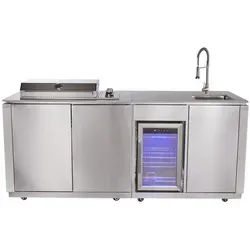 GORILLER® ALPHA Outdoorküche | Gasgrill mit Kühlschrank