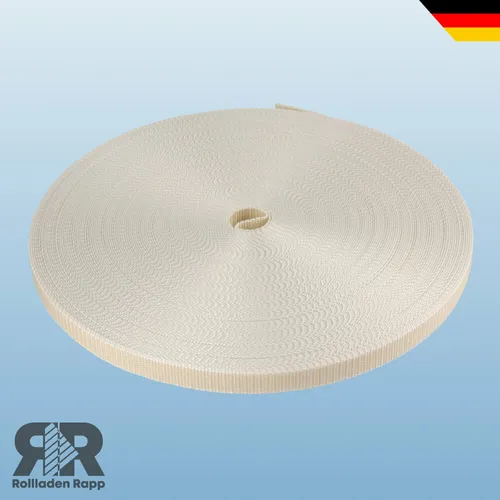 50m Rolladengurt Rollladen Rolladen Gurtband Farbe beige 18mm Gurt Rolladenband