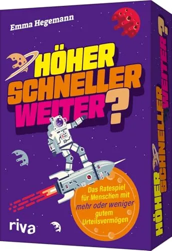Höher, schneller, weiter?: Das Ratespiel für Menschen mit mehr oder weniger gutem Urteilsvermögen | Schätzfragen und Allgemeinwissen. Geschenk zu Weihnachten, Geburtstag. Ab 12 J.