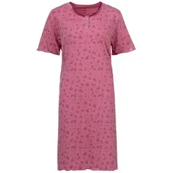 zeitlos Nachthemd Nachthemd Kurzarm - Rüsche mit Blumen rosa XXL