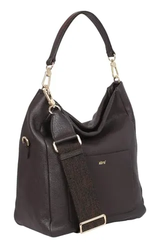 Abro Leather Dalia Hobo Bag Raquel Small S Dark Brown von abro