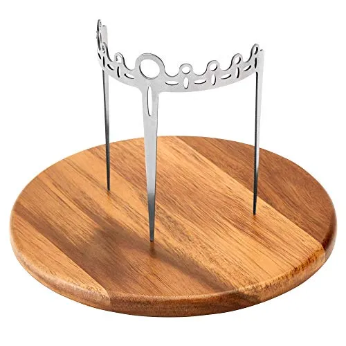 Lurch 240507 Burgerspieß Queen aus Edelstahl mit Teller Ø20cm zum Servieren von Burgern