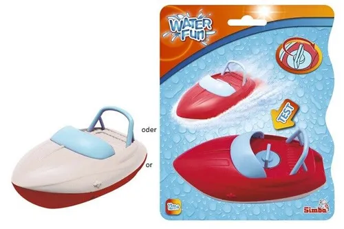 Speedboat - 2-fach sortiert, Aufziehmechanismus für aufregenden Badespaß, 13,5 cm Badeboot von Simba, ideal für Kinder ab 3 Jahren