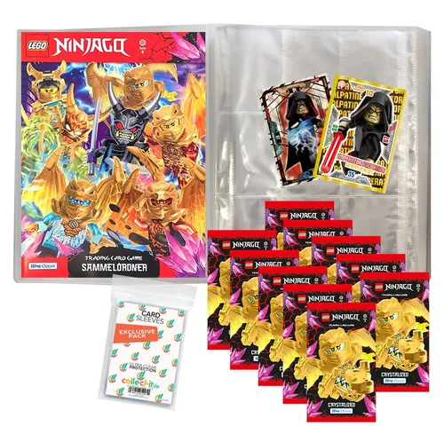 collect-it.de MY HOME OF CARDS + TOYS Sammelkarte LEGO Ninjago 8, 1 Leere Sammelmappe + 10 Booster + Collect-it Hüllen