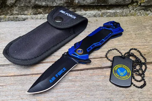 Albainox Air Force Rescue Messer Rettungsmesser Gurtschneider Glasbrecher Etui