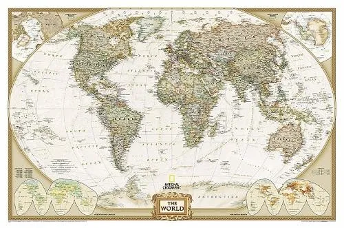 Nat Geo Maps World Executive Map [Tubed] (Map)