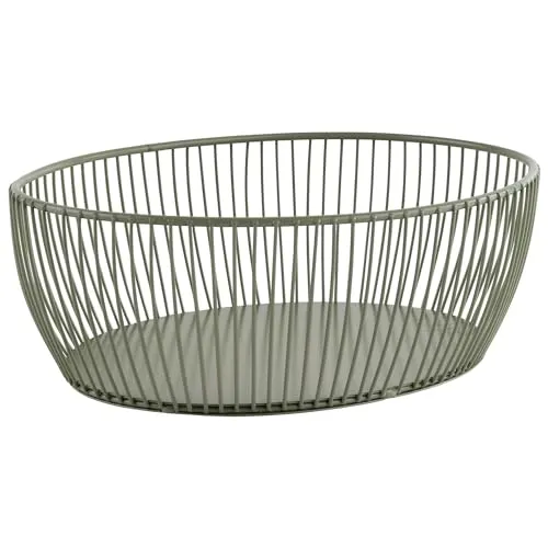 APS 30473 Korb -SVART- in smoke green 24 x 19 cm, Höhe 8 cm in grün von APS