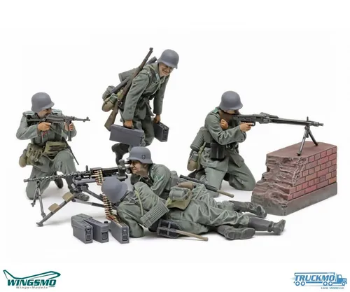 Tamiya Figuren-Set Dt. MG Truppen (5) Mit.WW2 300035386 von Tamiya