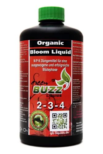 Green Buzz Nutrients Organic Bloom Liquid 500ml - Blütedünger Gr (37,80 EUR/l)