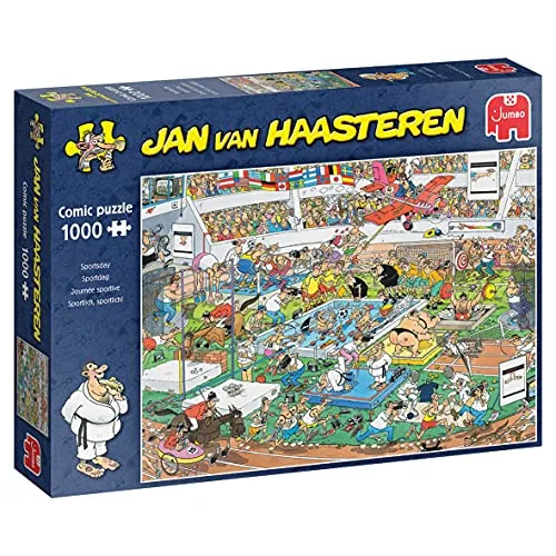Jumbo Jan van Haasteren - Sportlich, sportlich! 1000 Teile Puzzle - Puzzle der Sportlich, sportlich!-Kollektion von Jan van Haasteren, 2021er Neuauflage, mit einer Größe von 68 x 49 cm – ideal für erfahrene Puzzler und Anfänger.