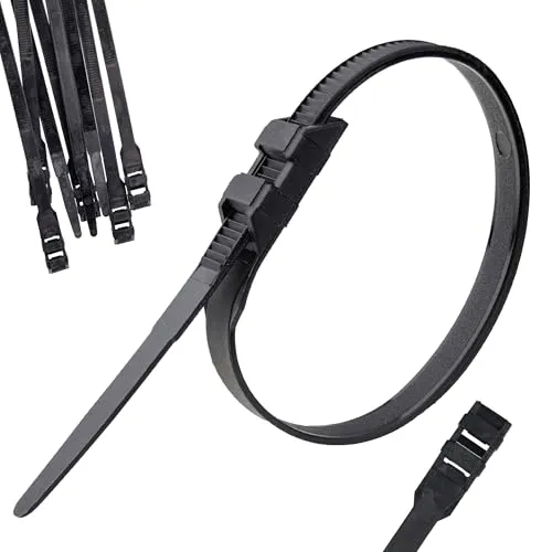 Boltza® Durable Kabelbinder mit doppelter Verriegelung, 9,0 mm x 260 mm, Schwarz, 100 Stück