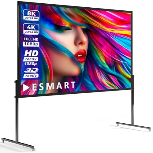 ESMART Economy EXA Mobile Lightweight Faltrahmenleinwand auf Rollen 221 x 125 cm (100