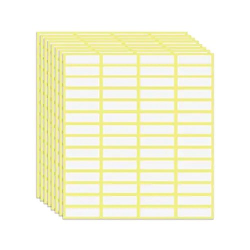 Stück 38x13mm Etiketten Selbstklebend zum Beschriften, Universal Aufkleber Etiketten Haushaltsetiketten Tiefkühletiketten Adressetiketten für Flaschen, Aktenordner, Glasboxen, Schule, Büro, Küche 840