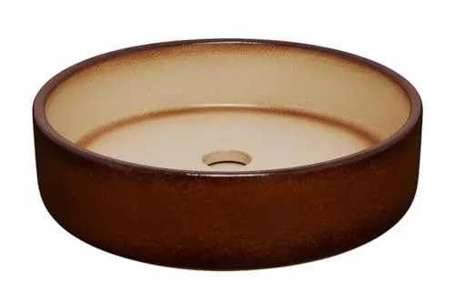 K&K Bonsaischale/Pflanzschale 20 x 6 cm (Volumen 800 ml) – aus robuster Steinzeug-Keramik, Outdoor geeignet, wetterfest, frostfest und UV-beständig, braun