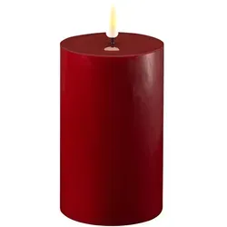 Stumpenkerze LED bordeaux 7,5 x 12,5cm in rot von Deluxe Homeart