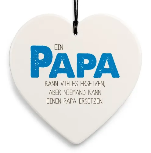 SIKORA Dekoobjekt Geschenk Herz aus weißem Steingut mit liebevollen Botschaften