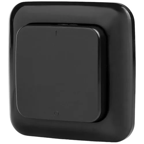Smartwares Funk-Wandschalter – Plug & Connect – Batteriebetrieben – Outdoor – Schwarz – SH4-90160