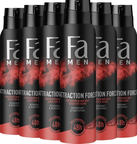 FA Deospray 150 ml Men Attraction Force, 6x 150 ml von Fa Pflege