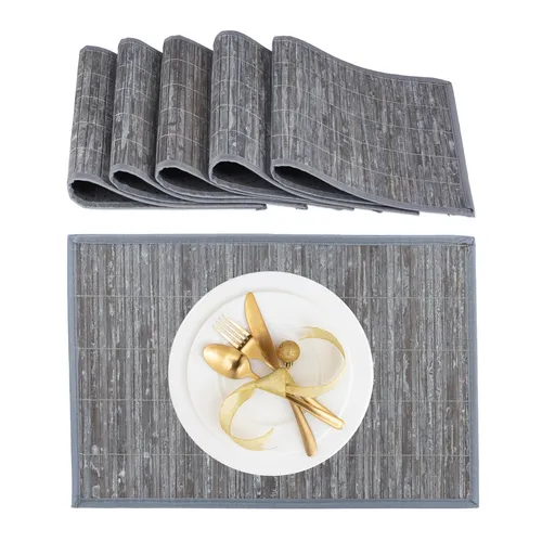 Tischset Platzset Telleruntersetzer Tischmatte Tischunterlage Bambus 6er Set