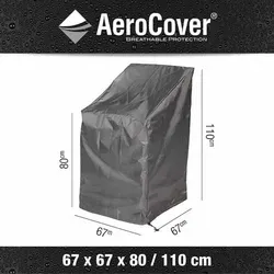 AeroCover 7962 Atmungsaktive Schutzhülle für Stapelstühle - Abdeckhaube für Stapelstühle, atmungsaktive Polyesterhülle in anthrazit, schützt Ihre Möbel vor Witterungseinflüssen und sorgt für Langlebigkeit.