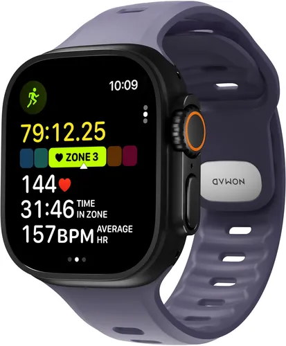 NOMAD Tempo Band für Apple Watch 49mm - Wasserfestes Sportarmband in Purple - Smartwatch Ersatzarmbänder mit schlankem, atmungsaktivem Design und wasserfestem Material. Ideal für aktive Nutzer, die Stil und Funktionalität suchen.