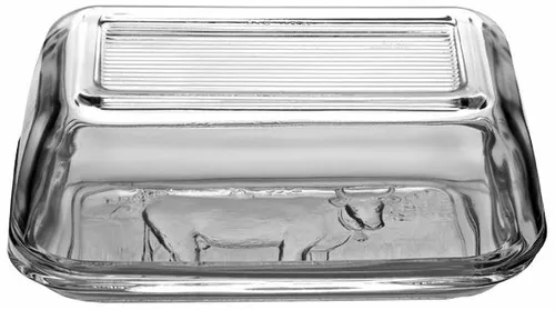 Luminarc Butterdose mit Deckel 17 x 10,5 cm - Moderne Butterdose aus transparentem Glas, ideal für die stilvolle Aufbewahrung von Butter. Mit praktischem Deckel und eleganter Form.