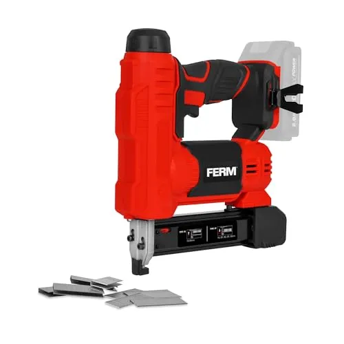 FERM AX-Power Akku-Tacker 20 V – 30 Schuss/Min – Effizienter Tacker für Nägel und Klammern