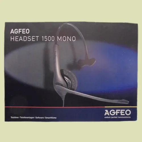 AGFEO Headset 1500 mit Jabra QD Anschluss - Headset für AGFEO-Systeme, MONO Design mit JABRA QD Stecker für einfache Verbindung und klaren Sound, ideal für professionelle Anwendungen.