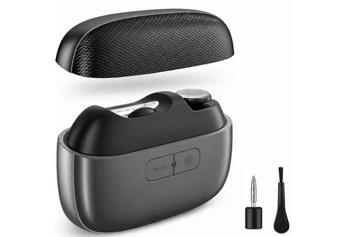 RUHE Nagelknipser Elektrisch mit Licht Nagelschneider Automatischer Nail Clipper 2 Stufe, Schmerzloser Zehennagelschneider, 1-tlg., Elektrischer Nagelknipser Magnetischer Deckel, Nagelpfeile Polieren Licht Maniküre Pediküre Sicher Nagelknipser USBC
