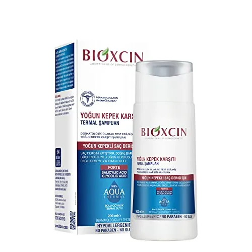 Bioxcin Anti-Schuppen Intensive Thermal Shampoo - Gegen Starke Schuppenbildung & Juckreiz - Mit Octopirox®, Zink & Thermalwasser 200ml