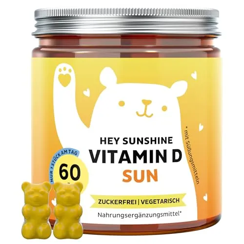 Vitamin D3 Gummibärchen - Hochdosiert für starke Knochen & Immunsystem - Vitamin D Präparate: Leckere, zuckerfreie Gummibärchen mit 1000 IE pro Stück für eine mühelose tägliche Einnahme – ideal für die kalten Monate und zur Unterstützung von Knochen und Immunsystem.