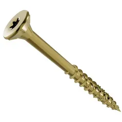 Jet-Fast Spanplattenschraube Universalschrauben 5x60mm & weitere Gelb/Blau verzinkt, (ETA-Zulassung), Selbstbohrspitze, Duo-Senkrippenkopf, Mehrfachgewinde, German Quality 6,0x60mm TX30 Teilgewinde 100 Stück