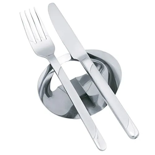 Serviettenring mit Besteckablage 2 teilig in silber von Leopold