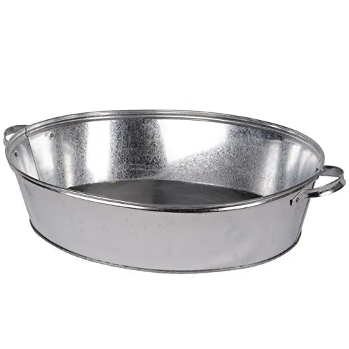 UNUS Garden Zinkwanne groß oval - Pflanzenschalen: Vielseitige Zinkwanne im Vintage Design, ideal als Blumenschale, Kräuterbeet oder Gartendeko mit 27 Litern Volumen.